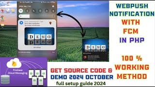 Firebase Webpush Notification in PHP | Background & Foreground Notification | 100% Working