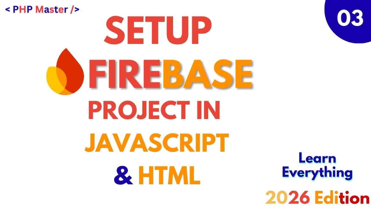 Setup Firebase Project in JavaScript and HTML